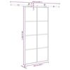 vidaXL Drsna vrata z opremo 102,5x205 cm ESG steklo in aluminij