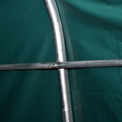 vidaXL Premični šotor za živino PVC 550 g/m² 3,3x16 m temno zelen