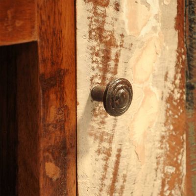 vidaXL Omarica iz predelanega trdnega lesa z 1 vrati starinska