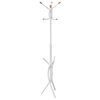 vidaXL Stojalo za pla&scaron;če belo 176 cm železo s pra&scaron;nim premazom
