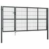 vidaXL Vrtna vrata s stebrički iz jekla 350 x 120 cm antracitna