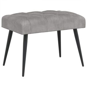 vidaXL Klop s gumbnim oblazinjenjem Svetlo siva 60 x 40 x 45 cm Žamet
