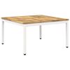 vidaXL Klubska miza Bela 80 x 80,5 x 45 cm Masiven les akacije