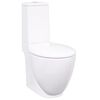 vidaXL Keramična WC &scaron;koljka pretok vode zadaj bela