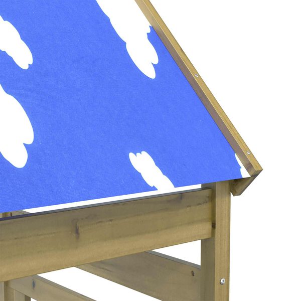 vidaXL Igralna stolpnica Rjava Trdna impregnirana les