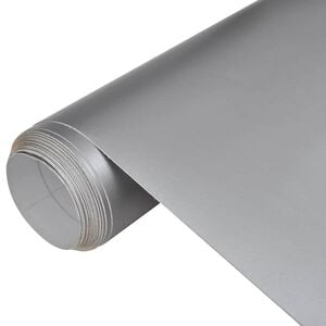vidaXL Folija za avto 2 kosa mat srebrna 100x150 cm + 50x150 cm