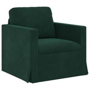 vidaXL Kavč Temno zelena 78 x 78 x 80 cm Žamet
