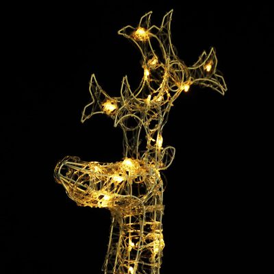 vidaXL Božični jelen 90 LED lučk 60x16x100 cm iz akrila