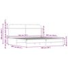vidaXL Kovinski posteljni okvir brez vzmetnice sonoma hrast 193x203 cm