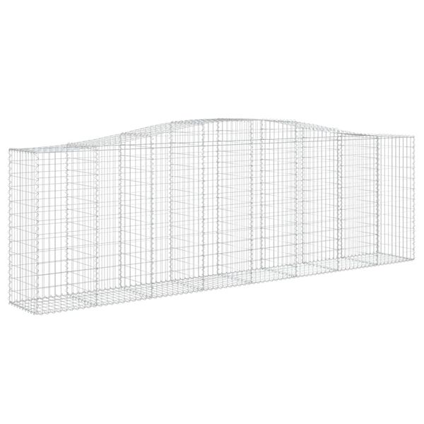 vidaXL Obokane gabion ko&scaron;are 10 kosov 400x50x120/140cm cinkano železo