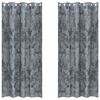vidaXL Velvete zavese z zavesami 2 pcs Srebrno siva 225 x 140 cm Žamet