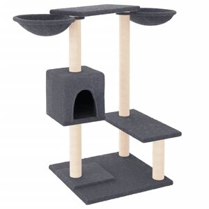 vidaXL Mačje drevo s praskalniki temno sivo 82 cm