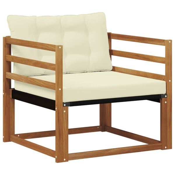 vidaXL Zunanja garnitura za sedenje Masivno akacijevo les in Textilene