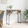 vidaXL Konzolnamizica Umetni hrast 75x30x75cm Konstruiran les