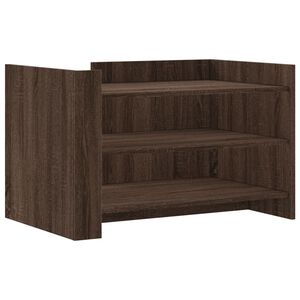 vidaXL Klubska mizica rjavi hrast 80x50x50 cm inženirski les