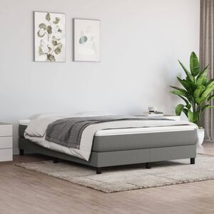 vidaXL Vzmetnica z žepkasto vzmetjo srednje trdote temno siva 140x200x20 cm blago