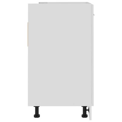 vidaXL Spodnja omarica za umivalnik visok sijaj bela 80x46x81,5 cm