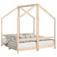 vidaXL Otroški posteljni okvir 2x(70x140) cm trdna borovina