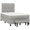 vidaXL Box spring postelja z vzmetnico svetlo siva 120x190 cm blago