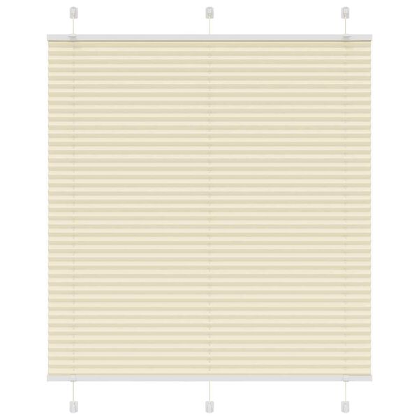 vidaXL Plisirana žaluzija Cream 120x150 cm &Scaron;irina tkanine 119,4 cm