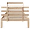 vidaXL Posteljni okvir z vzglavjem 90x200 cm trdna borovina