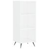 vidaXL Omarica s policami bela 34,5x32,5x90 cm inženirski les