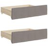 vidaXL Izvlečna dnevna postelja s predali taupe 90x200 cm blago