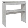 vidaXL Konzolna mizica betonsko siva 80x30x80 cm inženirski les