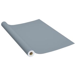 vidaXL Samolepilna folija za pohi&scaron;tvo siva 500x90 cm PVC