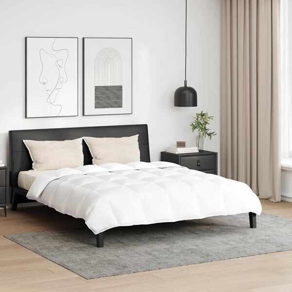 vidaXL Komplet odej z blazino 3 pcs Bela Perje