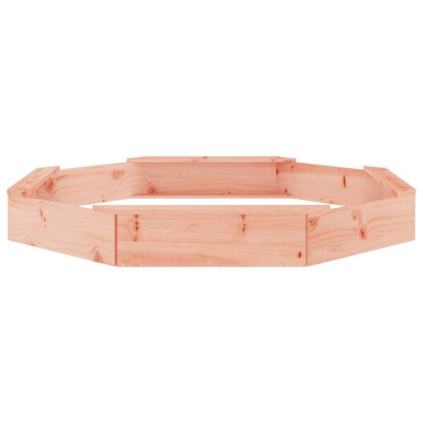 vidaXL Peskovnik s sedeži osemkotnik trden les douglas