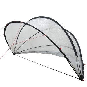 vidaXL Paviljon za bazen 405 x 405 x 192 cm PVC Transparentno