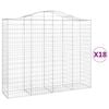 vidaXL Obokane gabion ko&scaron;are 18kosi 200x50x160/180 cm pocinkano železo