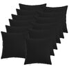 vidaXL Prevleka za blazino 12 pcs HEERLEN Črna 40 x 40 cm
