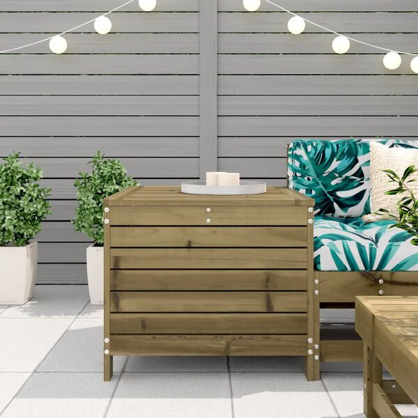 vidaXL Vrtni stolček za noge 62x63,5x53,5 cm impregnirana borovina