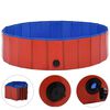 vidaXL Zložljiv bazen za pse rdeč 120x30 cm PVC
