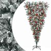 vidaXL Obrnjen umetni viseči božični dreves 150 cm 150 LED Toplo bela