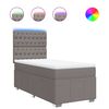 vidaXL Box spring postelja z vzmetnico taupe 90x190 cm blago