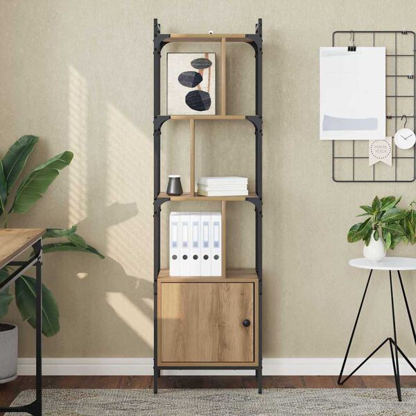 vidaXL Knjižna omara Umetni hrast 44,5 x 30 x 154,5 cm Konstruiran les