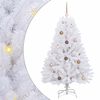 vidaXL Umestno božično drevo Bela 80 x 80 x 150 cm PVC in kovina