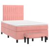 vidaXL Box spring postelja z vzmetnico roza 120x190 cm žamet