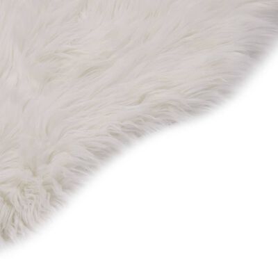 vidaXL Preproga 60x90 cm umetna ovčja koža bela