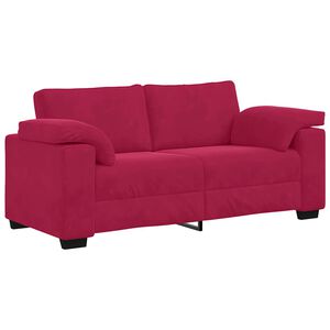 vidaXL Dvosed vinsko rdeč 180x77x82 cm žamet
