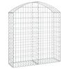 vidaXL Obokana gabionska ko&scaron;ara 100x30x100/120 cm pocinkano železo
