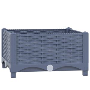 vidaXL Visoka greda 40x40x23 cm polipropilen