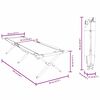 vidaXL Zložljiva kampirna postelja 2 pcs Črna 193 x 69 x 45 cm