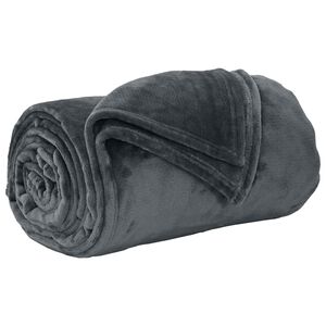vidaXL Odeja Temno siva 130 x 150 cm 0.51 kg Flis