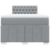 vidaXL Boxspring postelja z vzmetnico svetlo siva 120x190 cm blago