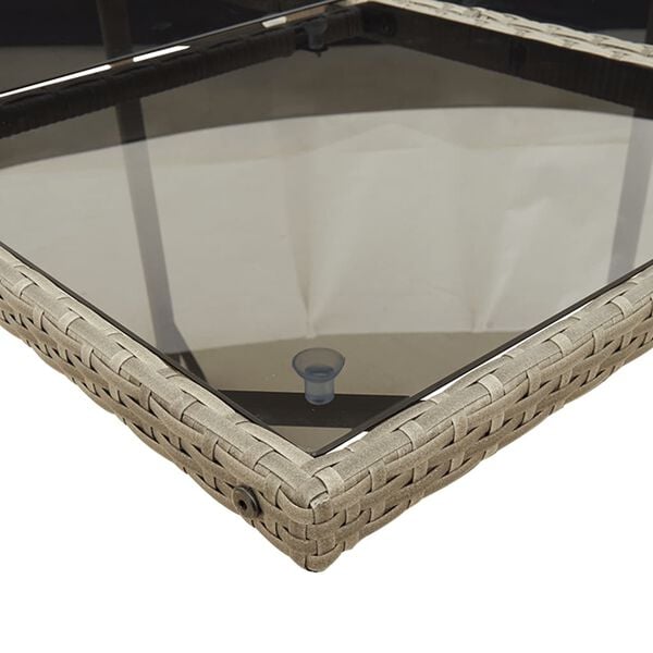 vidaXL Vrtna jedilna garnitura 17-delna z blazinami siv poli ratan