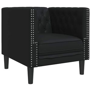 vidaXL Kavč Črna 74,5 x 71 x 70,5 cm PVC